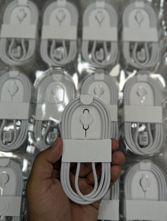 Premium White Braided Fast Charging Cable