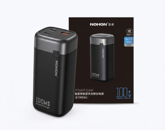 NOHON 100W Power Bank 20000mAh – PD 3.0 &amp; QC 3.0 Fast Charger
