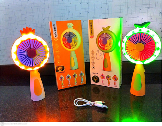 Mini rechargeable fan with Light portable fan USB rechargeable fan Handy fan