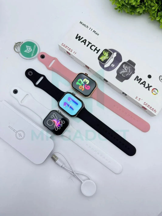 Watch 11 Max Smart Watch 2.3 Amoled Display Series 11 Bluetooth Call NFC Wireless Charging for Boys and Girls